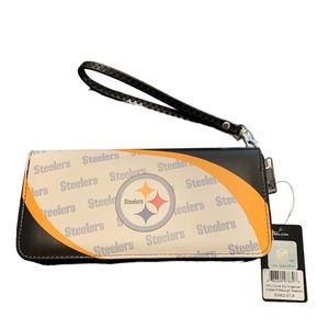 Steelers zipper wallet NWT women’s Steelers zipper wallet official NFL wallet